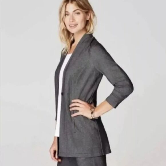 J. Jill Wearever Collection single button stretch jacket sz SP - Picture 2 of 10